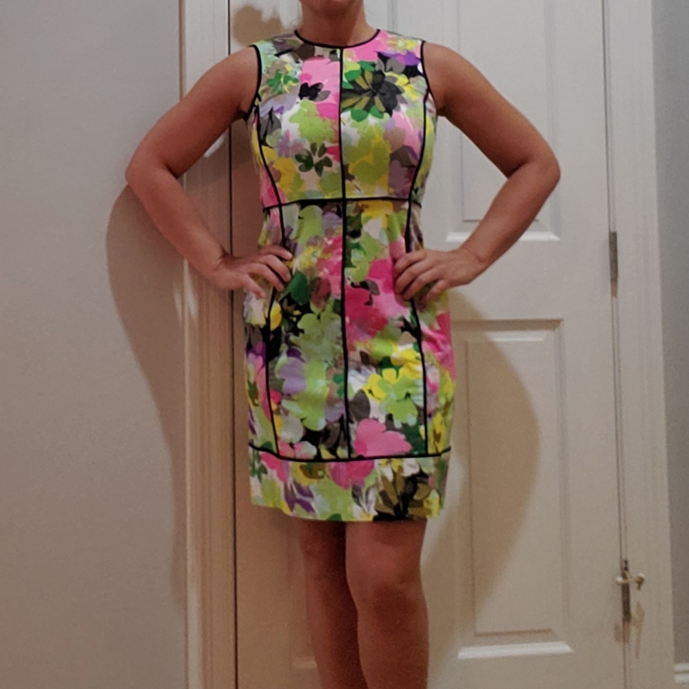 Calvin Klein floral dress, re-posh